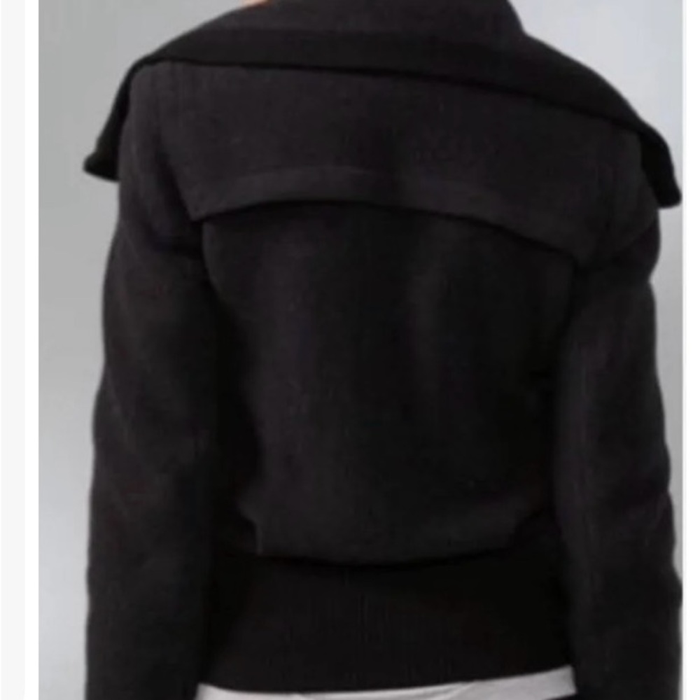 Theory Women's Black Utility Jacket with knit collar